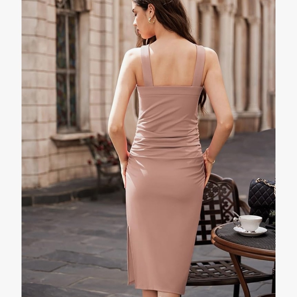 GRACE KARIN Halterneck Dresses for Women Sleeveless Formal Dress Pink L